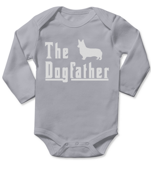 Mens Mens the dogfather - corgi dog shirt fun christmas gift Black Men Long Sleeve Baby One-Piece