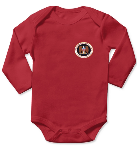 NATIONAL SECURITY AGENCY NSA LOGO DISTRESSED T-SHIRTS Long Sleeve Baby One-Piece
