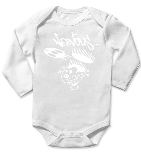 NERVOUS RECORDS T-Shirt Long Sleeve Baby One-Piece