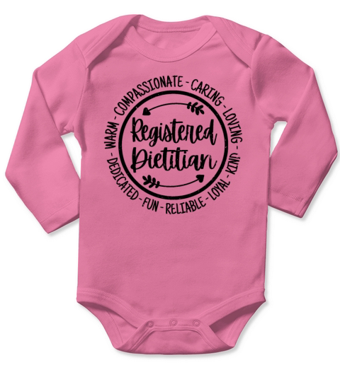 Registered Dietitian Vintage Gift Long Sleeve Baby One-Piece