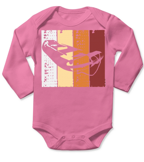 Retro Paddle Boat Rafting Raft Rafter Whitewater Long Sleeve Baby One-Piece