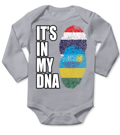 Thai And Rwandan Vintage Heritage DNA Flag Long Sleeve Baby One-Piece