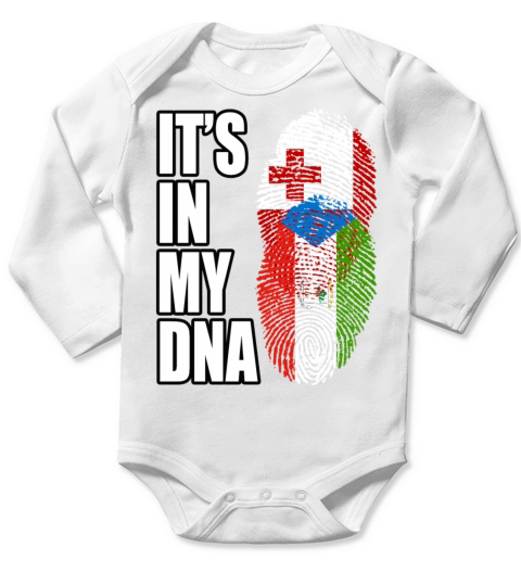 Tongan And Equatorial Guinean Mix Heritage DNA Fla Long Sleeve Baby One-Piece