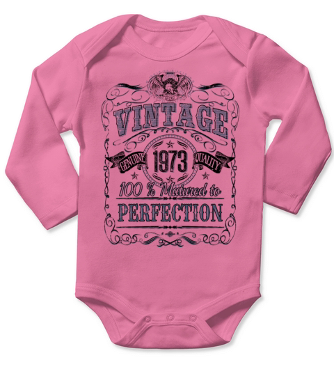 Vinage 1973 birthday year of birth 1973 gift Long Sleeve Baby One-Piece