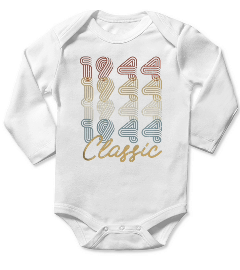 Vintage 1944 Retro Classic BDay Present Long Sleeve Baby One-Piece