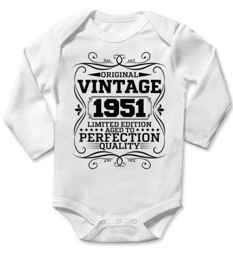 Vintage 1951 Original Limited Edition Long Sleeve Baby One-Piece