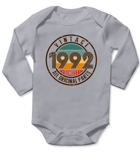 Vintage 1992 30th Years Old Long Sleeve Baby One-Piece