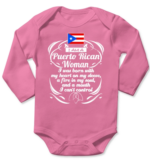 Womens Puerto Rico shirt for women-Puerto Rican tshirt Long Sleeve Baby One-Piece