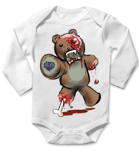 zombie bear Long Sleeve Baby One-Piece