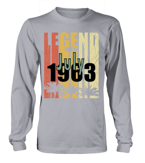 Birth Month July 1963 Vintage Long sleeved Unisex