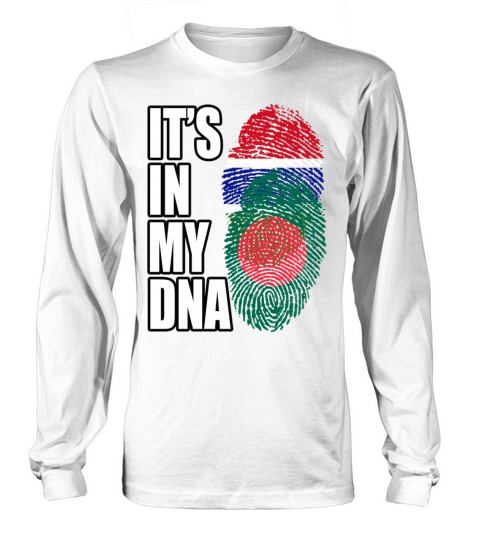 Gambian And Bangladeshi Mix Heritage DNA Flag Long sleeved Unisex