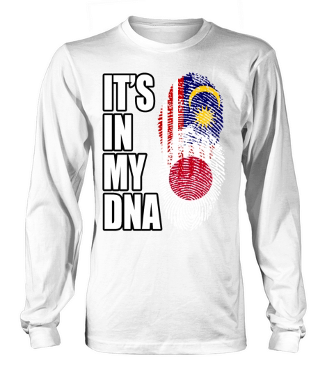Malaysian And Japanese Mix Heritage DNA Flag Long sleeved Unisex