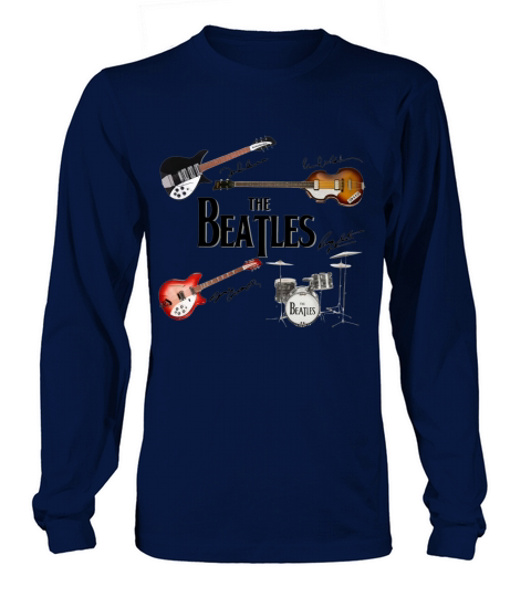 The Beatles Guitars Instrument Signatures shirt Long sleeved Unisex