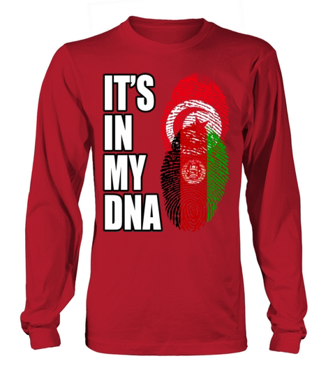 Tunisian And Afghanistan Mix Heritage DNA Flag Long sleeved Unisex