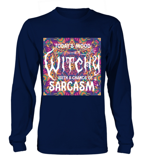 Witchy Sarcasm Quote On a Mandala purple Long sleeved Unisex