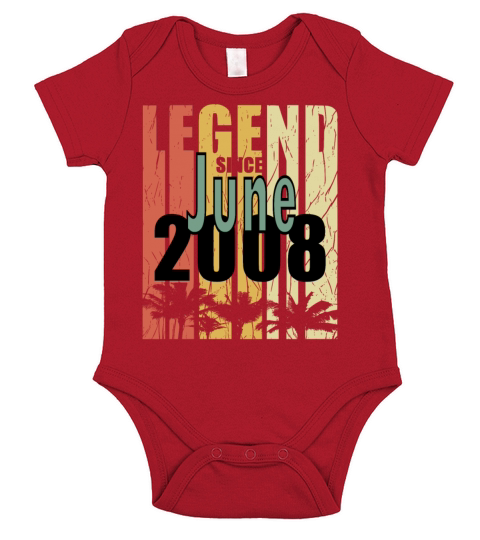 2008 vintage born in June gift Short Sleeve Baby One-Piece