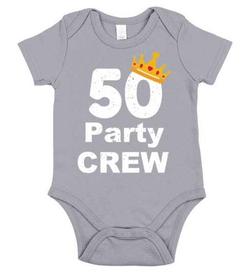 50 Year Old Crew Party Funny Group Short Sleeve Baby One-Piece