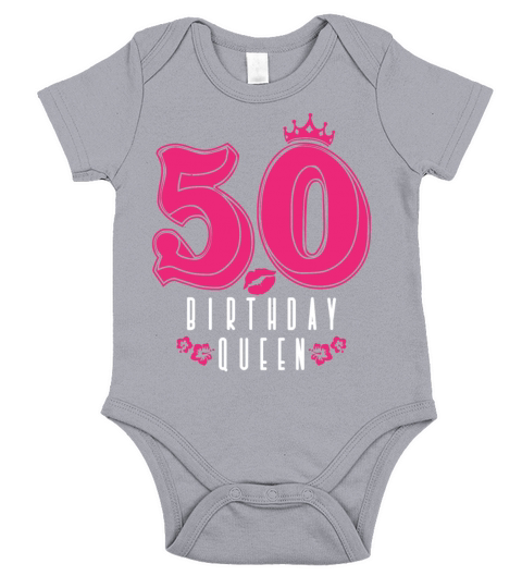 50th Birthday 50 Fifty Fiftieth Age Anniversary Short Sleeve Baby One-Piece