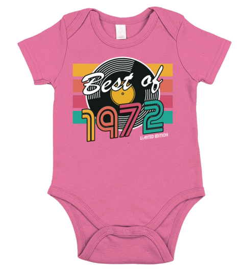 50th birthday vintage 1972 best of 1972 Short Sleeve Baby One-Piece