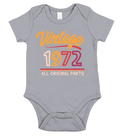 50th Birthday Vintage 1972 Limited Edition Short Sleeve Baby One-Piece