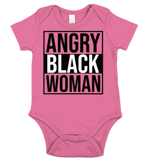 Angry Black Woman Short Sleeve Baby One-Piece