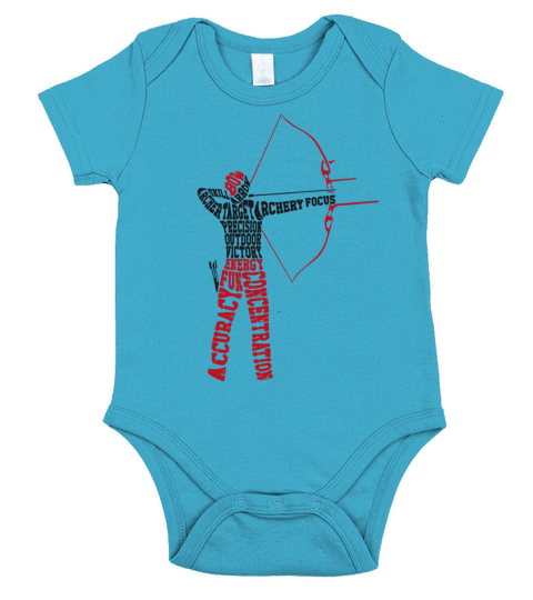 Archery Bow Archer Word Cloud Short Sleeve Baby One-Piece