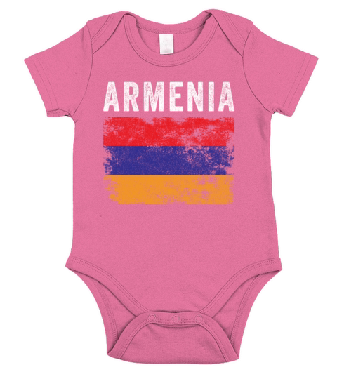 Armenia Flag Distressed - Armenian Flag Short Sleeve Baby One-Piece