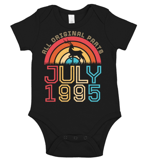 Birth Month July 1995 Short Sleeve Baby One-Piece