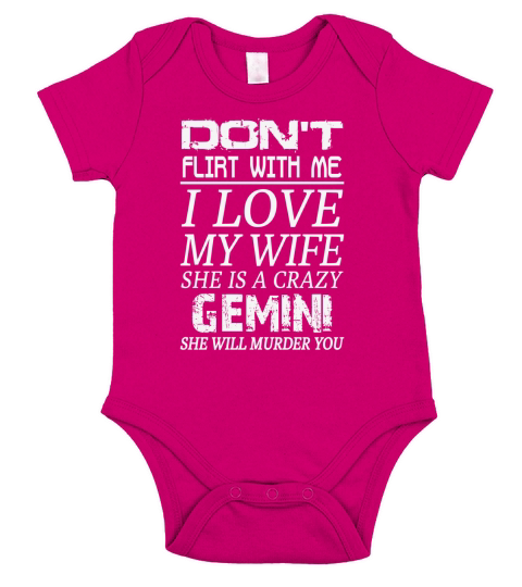 Crazy Gemini Wife Short Sleeve Baby One-Piece