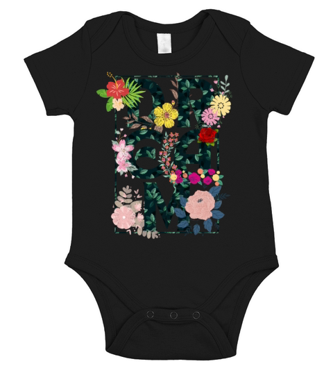 Dream a vintage floral text Short Sleeve Baby One-Piece