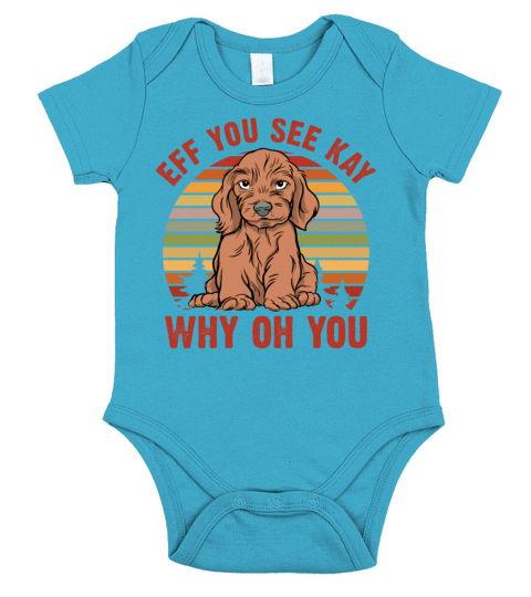 Eff You See Kay Why Oh You Yoga Workout Dachshund Short Sleeve Baby One-Piece