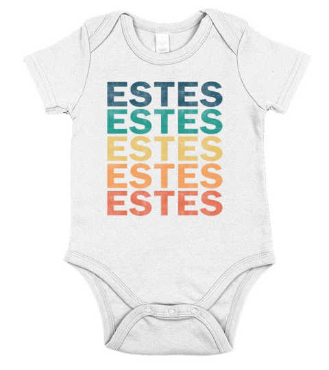 Estes Name T Shirt - Estes Vintage Retro Name Gift Short Sleeve Baby One-Piece