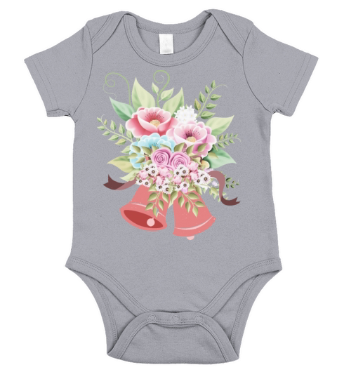 Flowers with Bell Florist Short Sleeve Baby One-Piece