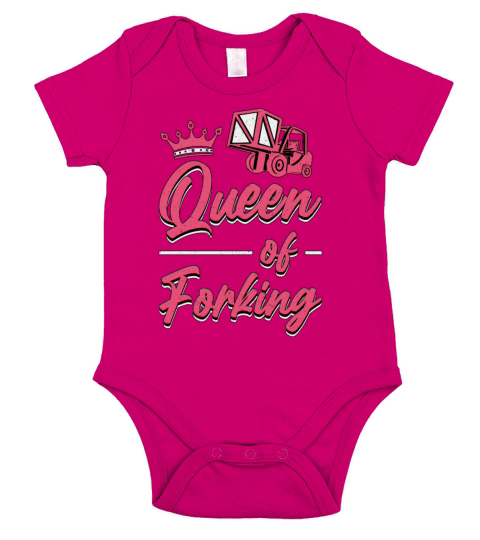 Forklift Operator Queen Of Forking Forklift Driver Short Sleeve Baby One-Piece