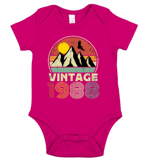 Funny Birthday Born in 1988 Limited Edition Short Sleeve Baby One-Piece