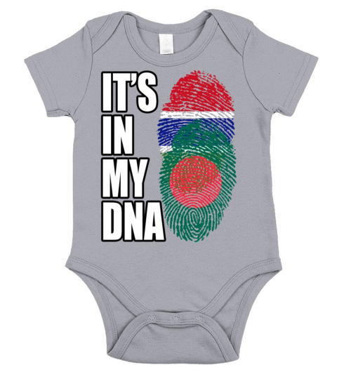 Gambian And Bangladeshi Mix Heritage DNA Flag Short Sleeve Baby One-Piece