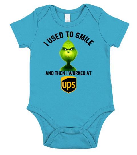 Grinch, ich habe immer gelächelt und dann bei United Parcel Service gearbeitet Short Sleeve Baby One-Piece
