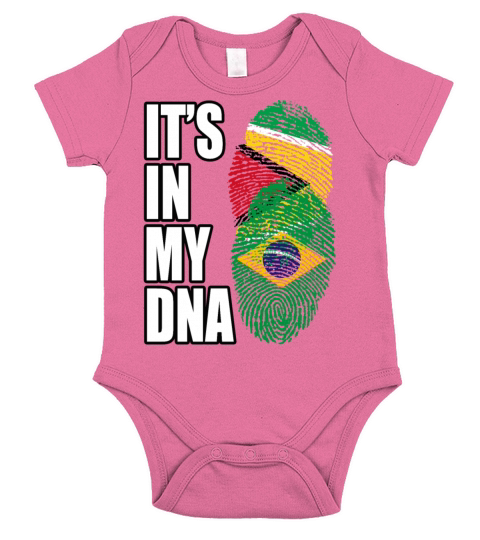 Guyanese And Brazilian Mix Heritage DNA Flag Short Sleeve Baby One-Piece