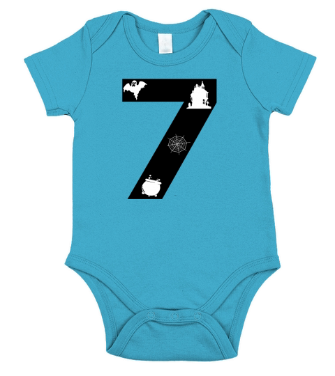 Halloween Alphabets Numbers Clipart 7 Short Sleeve Baby One-Piece