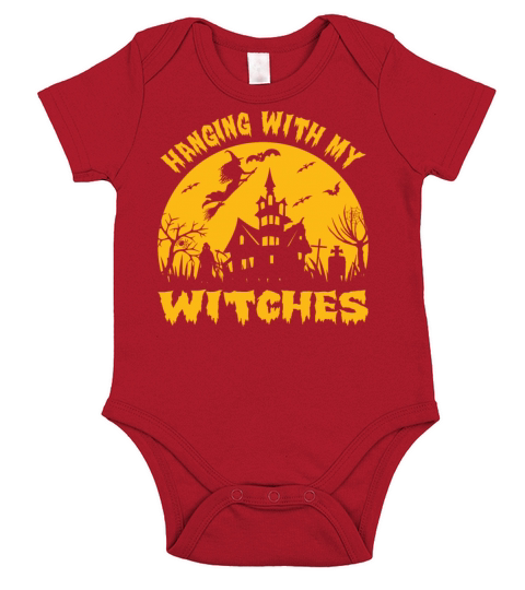 Hanging With My Witches Short Sleeve Baby One-Piece