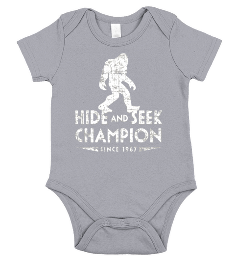Hide &amp;amp;amp; Seek Champion 1967 Shirt Funny Bigfoot Sasquatch Gift Short Sleeve Baby One-Piece