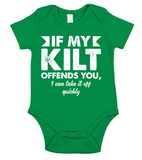 If My Kilt Offends You Short Sleeve Baby One-Piece