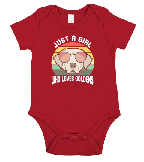 Just A Girl Who Loves Goldens Retro Vintage Short Sleeve Baby One-Piece