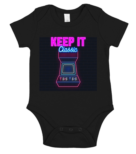 Keep It Classic - Retro 90s Arcade Games Short Sleeve Baby One-Piece