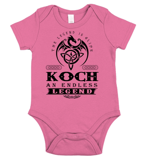 KOCH The Legend Is Alive KOCH An Endless Legend ColorBlack Short Sleeve Baby One-Piece