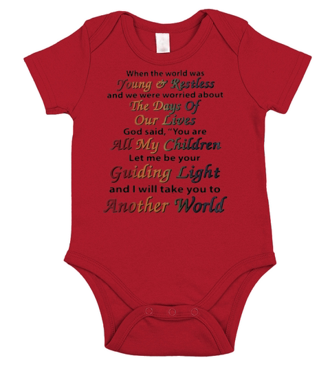LGBT When the world was young and restless shirt Short Sleeve Baby One-Piece
