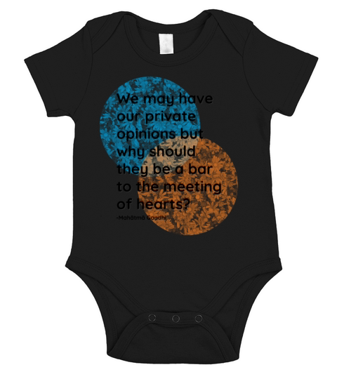 Mahatma Gandhi Heart Quotes Short Sleeve Baby One-Piece