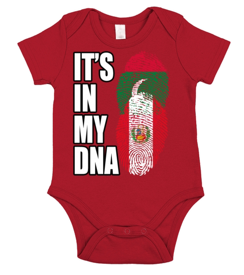 Maldivian And Peruvian Mix Heritage DNA Flag Short Sleeve Baby One-Piece