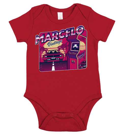 Marcelo - Personalized Vintage Gamer 80s 90s Short Sleeve Baby One-Piece