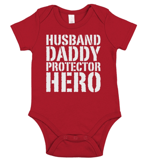 Mens Husband Daddy Protector Hero TShirt Fathers Day Shirt Black Men B078WKYDD4 1 Short Sleeve Baby One-Piece